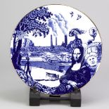 PAUL SCOTT (born 1953); a limited edition transferware porcelain plate made for 'Fired Print' -