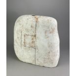 GORDON BALDWIN (born 1932); 'White Boulder Shouting', an earthenware vessel covered in mottled white