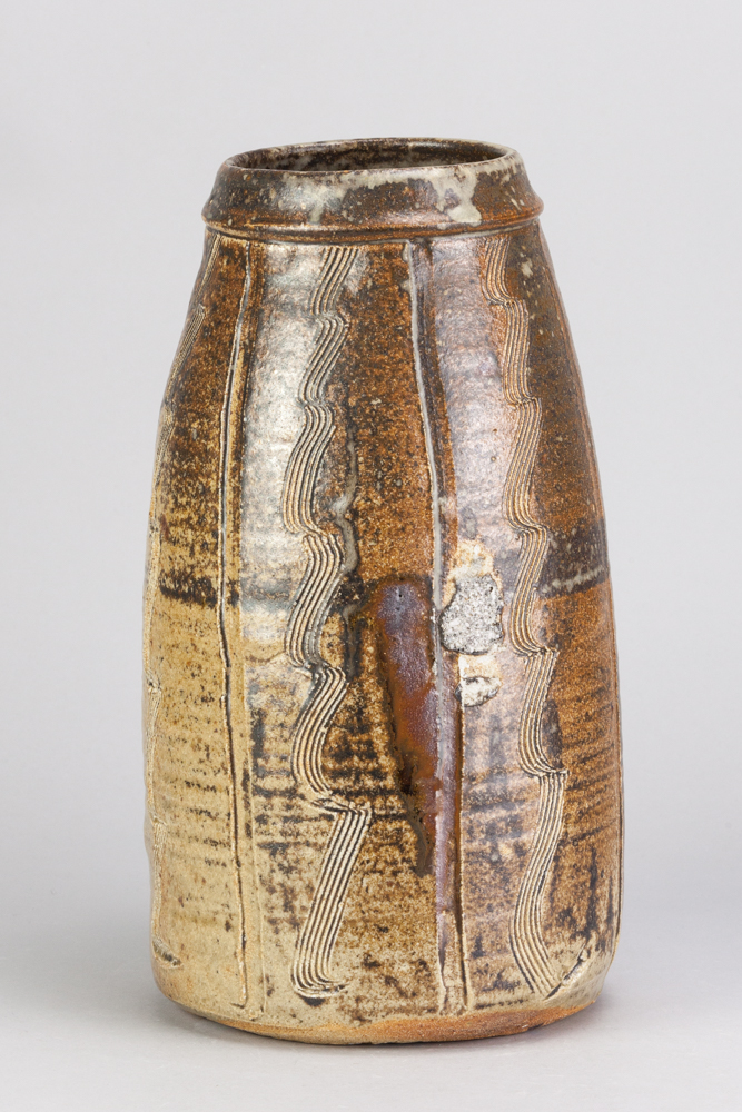BERNARD LEACH (1887-1979) for Leach Pottery; a tall stoneware vase covered in iron and oatmeal glaze - Image 2 of 4