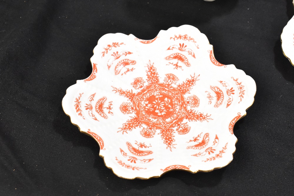 WILEMAN & CO (FOLEY); a thirty two piece part tea service decorated in the 4317 pattern with moulded - Image 5 of 7