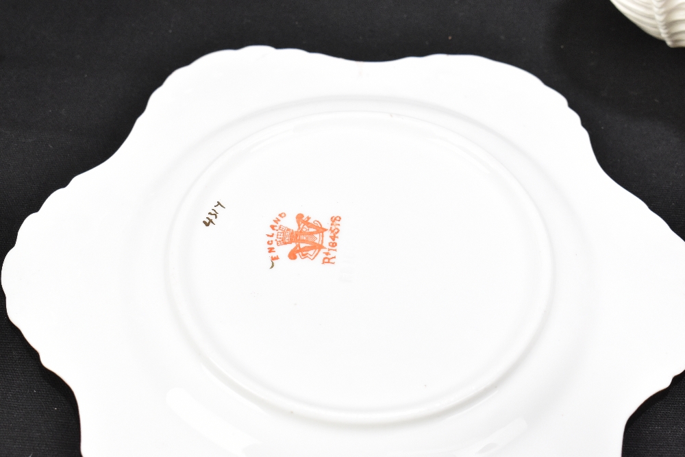 WILEMAN & CO (FOLEY); a thirty two piece part tea service decorated in the 4317 pattern with moulded - Image 7 of 7