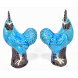 A pair of Chinese turquoise glaze models of cockerels, height 31cmAdditional InformationBoth with