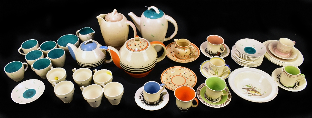 SUSIE COOPER; assorted ceramics including teapot, cans and saucers etc.