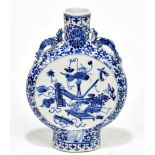 A 19th century Chinese blue and white moon flask, rim repaired, height 25.5cm
