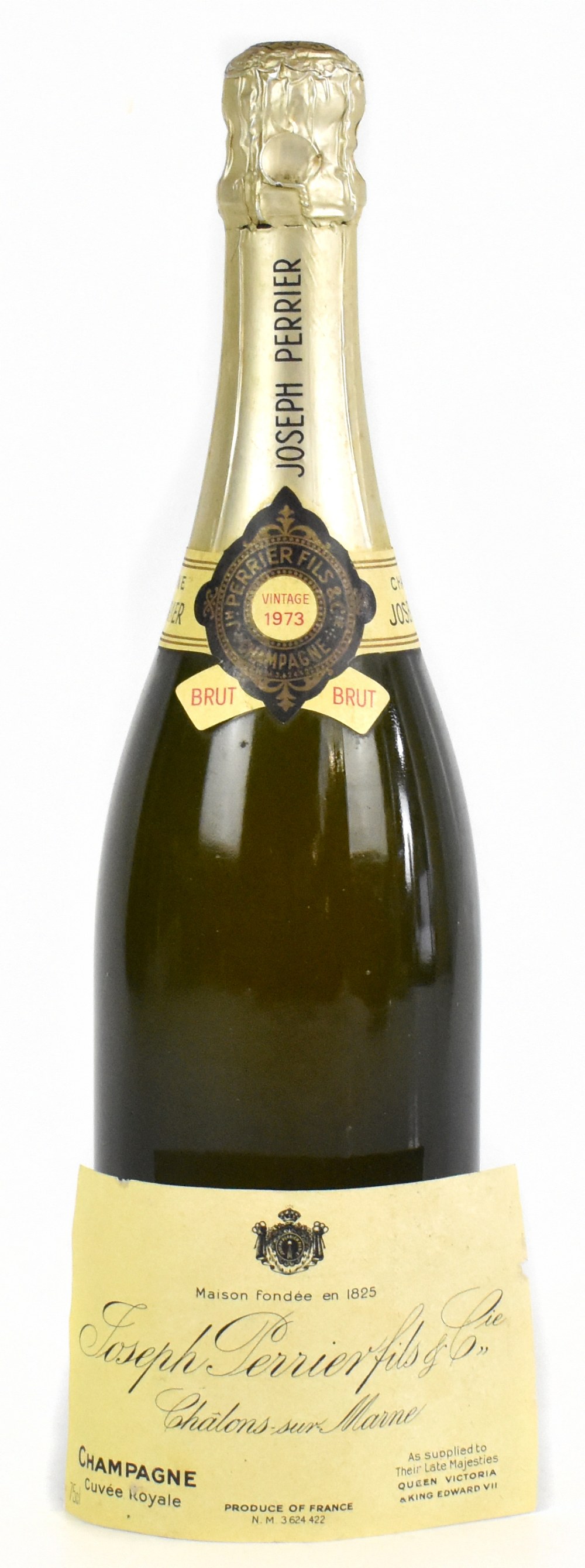 CHAMPAGNE; a single bottle of Joseph Perrier Fils & Cie Cuvee Royale, 75cl, 1973. Additional