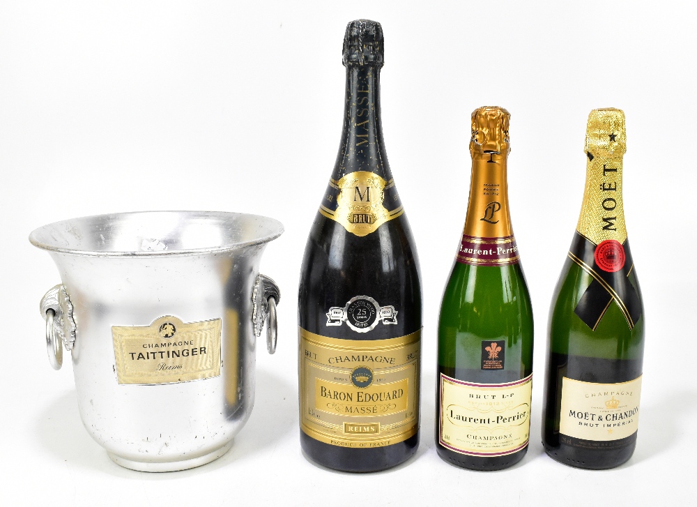 CHAMPAGNE; one bottle of Moët & Chandon Brut Imperial, 75cl, one bottle of Laurent-Perrier, 75cl,