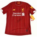 MOHAMED SALAH: a Liverpool Premier League winners' shirt, signed to the front, size S. Additional