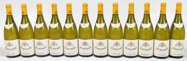 WHITE WINE; twelve bottles 2013 Meursault (12).
