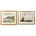 EDWIN A. BIRKS; watercolour, coastal scene, signed and dated 1955 lower right, 39 x 48cm, framed and