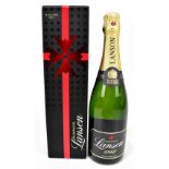 CHAMPAGNE; a single bottle of Lanson Black Label Brut, 750ml, 12.5%, boxed.Additional