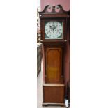 J. WATSON OF BLACKBURN; an 18th century eight day longcase clock, the painted dial set with Arabic