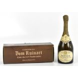 CHAMPAGNE; a single bottle of Dom Ruinart Blanc de Blancs Brut 1973, bottle number 00470B, boxed.