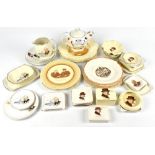 WINSTON CHURCHILL; a collection of WWII commemorative china decorated with the Prime Minister, to