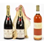 CHAMPAGNE; two bottles of Moet & Chandon Dry Imperial Finest Extra Quality Champagne, 1955 and 1959,