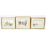 G.D. ROBINSON; a pair of watercolours 'Holy Trinity Church, Ashford in the Water', and 'Pack Horse