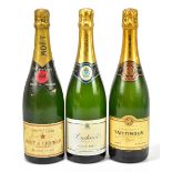 CHAMPAGNE; a single bottle of Moet & Chandon Premier Cuvee, 75cl, together with two further