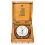DOLLOND OF LONDON; an oak cased marine aneroid barometer 'The Ship Wrecked Fisherman & Marines The