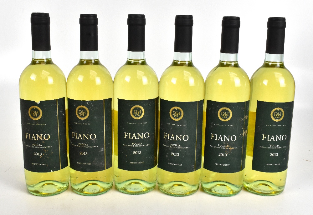 WHITE WINE; twelve bottles 2013 Dominic Hentall Fiano Puglia (12).