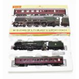 HORNBY; an OO gauge R3221 BR Duchess of Sutherland and support coach set (1).