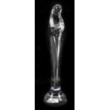 DAUM; a clear glass sculpture, 'Madonna and Child', etched mark to base, height 29.5cm. Additional