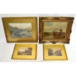 M. THOMAS;  a pair of watercolours, landscapes with ruined castles, each signed, 20.5 x 27.5cm,