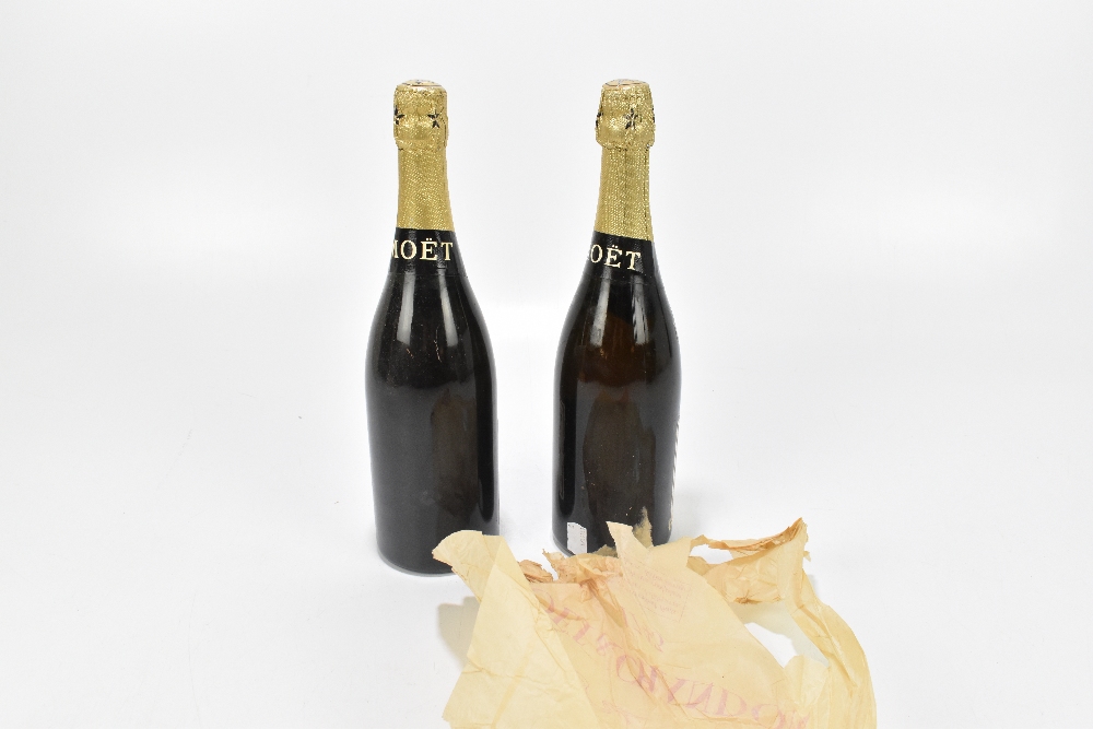 CHAMPAGNE; two bottles of Moet & Chandon Dry Imperial Finest Extra Quality Champagne, 1955 and 1959, - Image 7 of 9