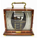 *****WITHDRAWN***** A late Victorian rosewood cased Atmos barometer with inlaid ivory decoration