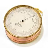 *****WITHDRAWN***** DOLLOND OF LONDON; a gilt metal cased aneroid pocket barometer, the silvered