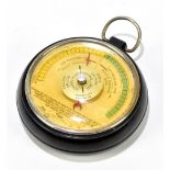 TAYLOR; a fishing barometer in bakelite case, diameter 7.5cm.