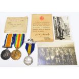 A WWI two piece medal group awarded to 142020 A.Sut S.H.Waters The Canadian Railway Troup