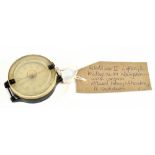 WWII period Luftwaffe navigational compass of circular form, with lugs, diameter 6cm.