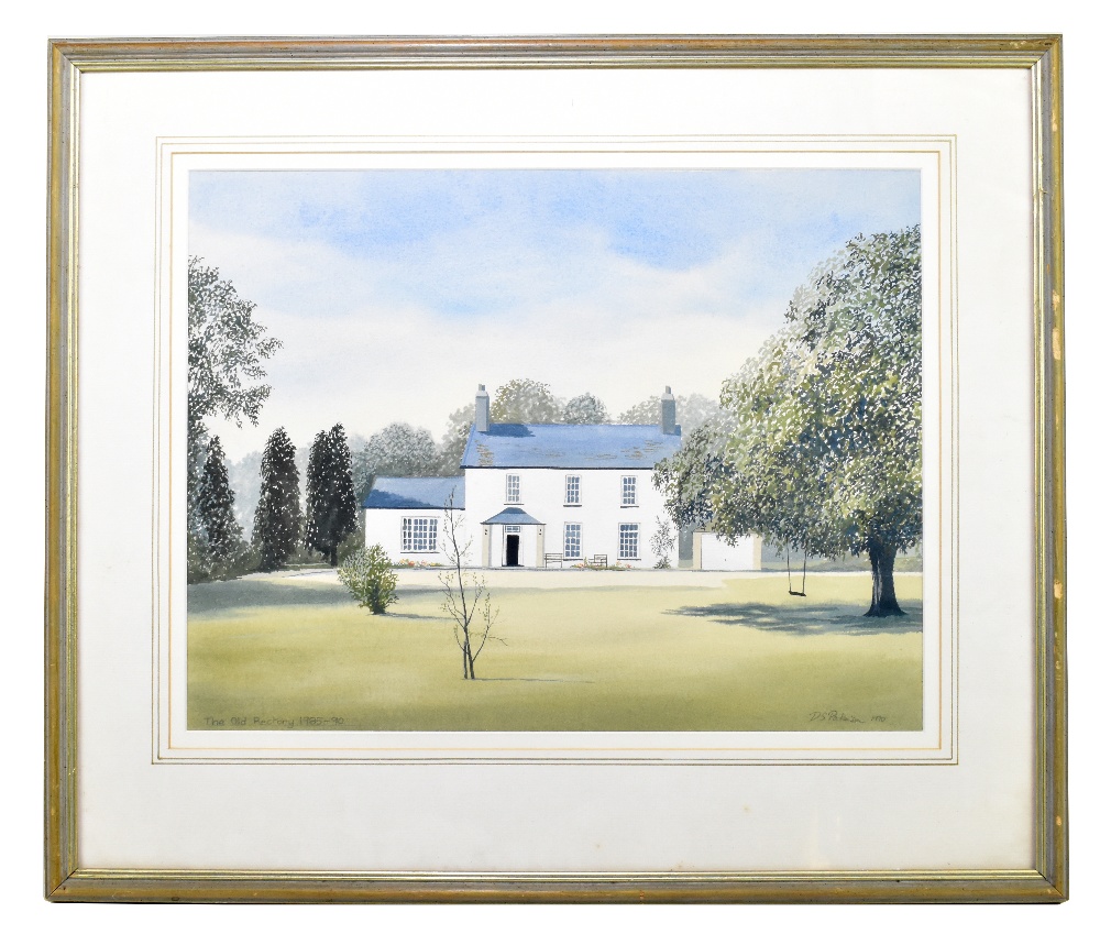 D.S. PARKINSON; watercolour, 'The Old Rectory 1985-1990', signed and titled in pencil, 37 x 48cm,