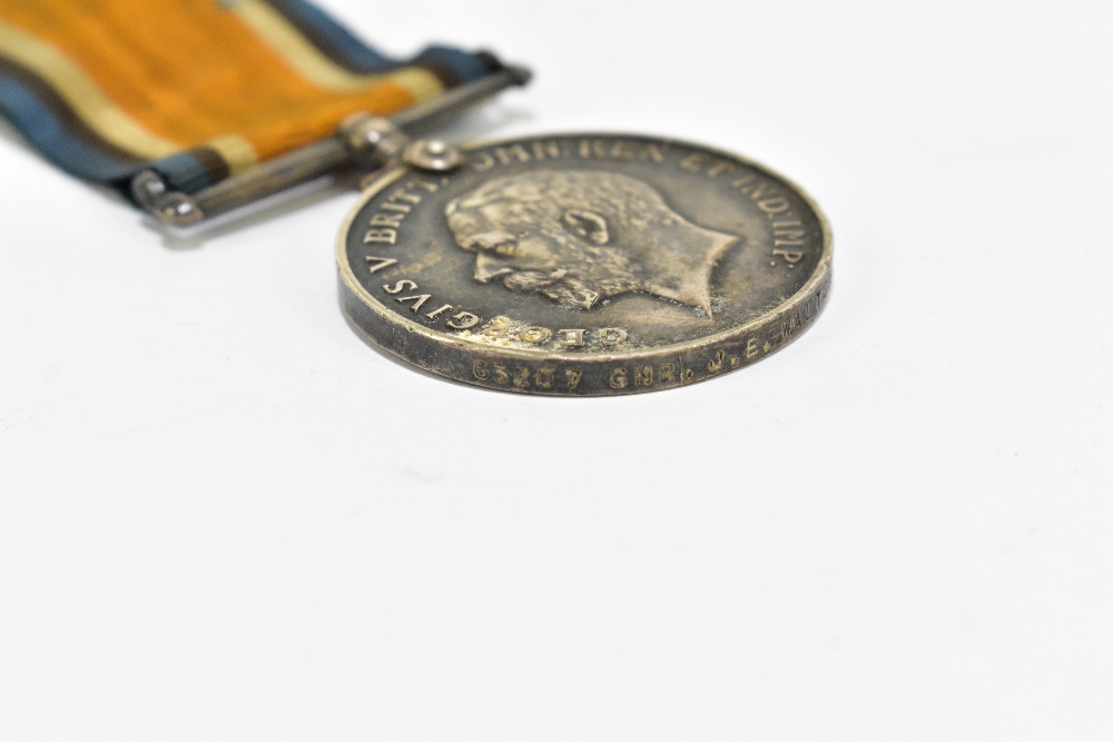 A WWI bronze memorial plaque awarded to Harold Brierley, with three WWI period medals awarded to - Image 6 of 21