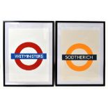 CHU; two limited edition colour lithographic prints, 'Wetminsters' and 'Sodtherich', each signed