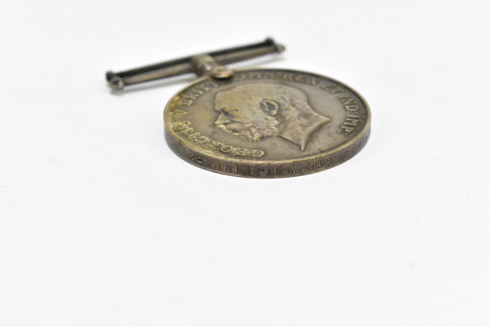 A WWI bronze memorial plaque awarded to Harold Brierley, with three WWI period medals awarded to - Image 17 of 21