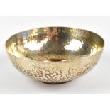 BARKER BROS; an Edward VII hallmarked silver hammered bowl, Chester 1908, approx. 4.80ozt/149.2g.