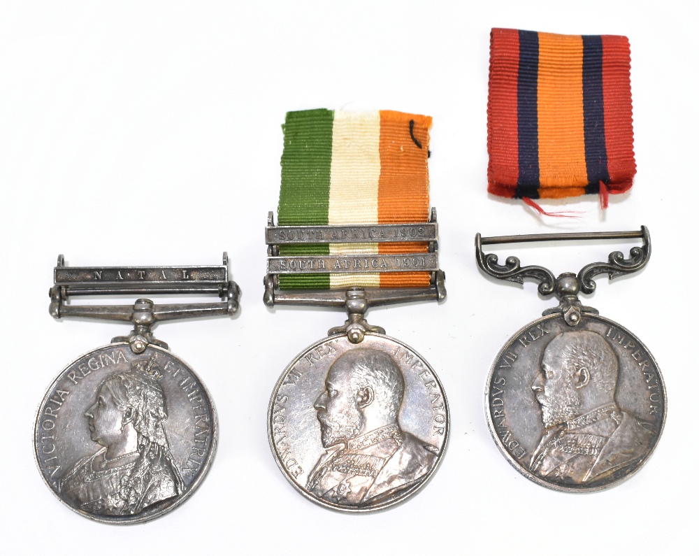 A Distinguished Conduct medal group awarded to 2139 Conductor W. Dickson A.O.C. comprising