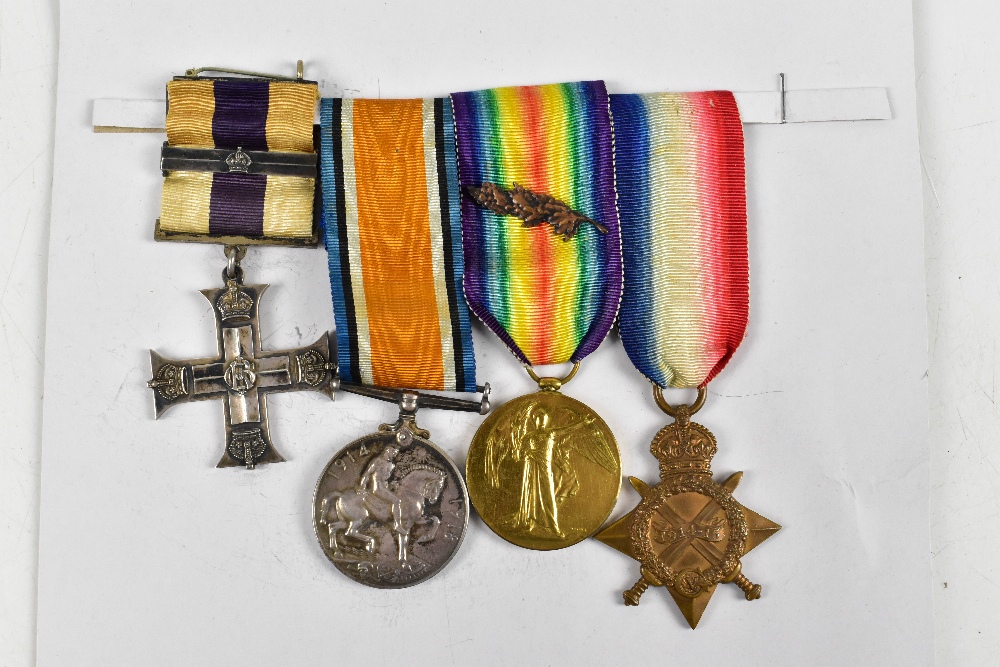 A WWI Australian Imperial Force Military Cross and bar group of four, the MC engraved 'Presented - Bild 2 aus 12