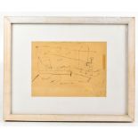 SIR TERRY FROST R.A. (1915-2003); pencil drawing Dock Gate London, signed and titled in pencil, 18 x