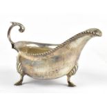 HARRISON BROS & HOWSON; a George V hallmarked silver sauce boat, Sheffield 1924, approx. 7.79ozt//