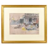 JOHN AMBROSE (1931-2010); pastel on watercolour, Venice, signed lower left, 20 x 28.5cm, framed