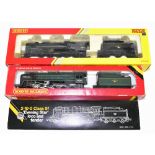 HORNBY; a boxed 00 gauge locomotive and tender 'BR9F, model 92221' and 'BR2-10-0 Evening Star' (2).