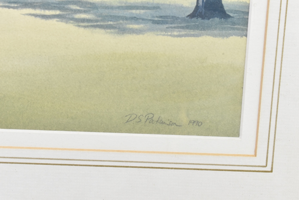 D.S. PARKINSON; watercolour, 'The Old Rectory 1985-1990', signed and titled in pencil, 37 x 48cm, - Image 3 of 5