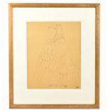 HENRI GAUDIER BRZESKA (1891-1915); ink sketch, study of an eagle, monogrammed and dated '13 lower