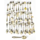 A large collection of hallmarked silver tea and coffee spoons, approx. 5.26ozt/475g.