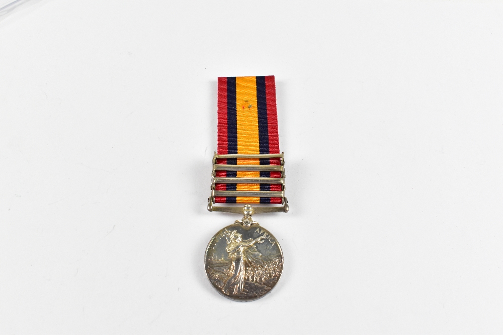 A QSA medal awarded to 1298 Pte P. Curley 2.E. York Regt, with South Africa 1901, Wittebergen, - Bild 2 aus 4