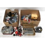 A quantity of classic car items, including a Smiths speedometer, Smiths fuel gauge, spark plugs,