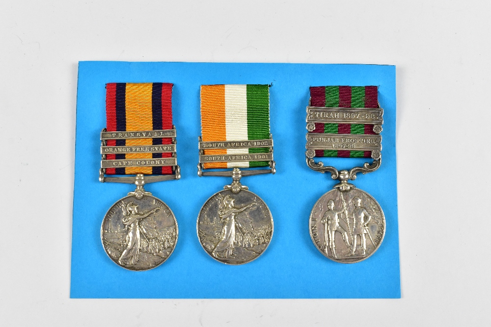 An India medal group awarded to 3128 Pte J. Handford 13th Btn Royal Scots, comprising India medal - Bild 2 aus 10