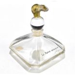 BACCARAT; a clear glass perfume bottle and stopper, the stopper modelled with an elephant to the