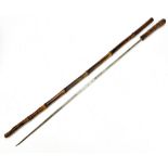 A circa 1900 bamboo shafted sword stick, length 82.5cm.